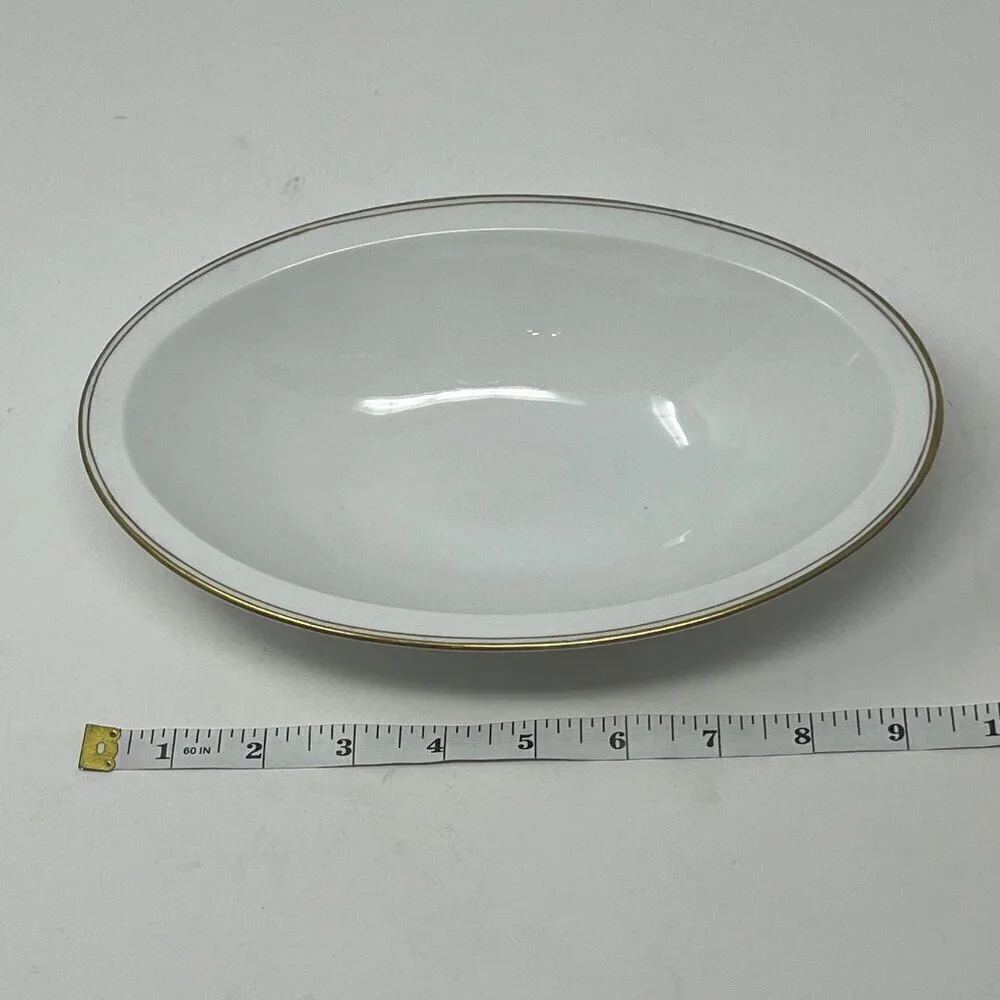 Royal Innsbruck Vienna china serving dish small white gold Czechoslovakia